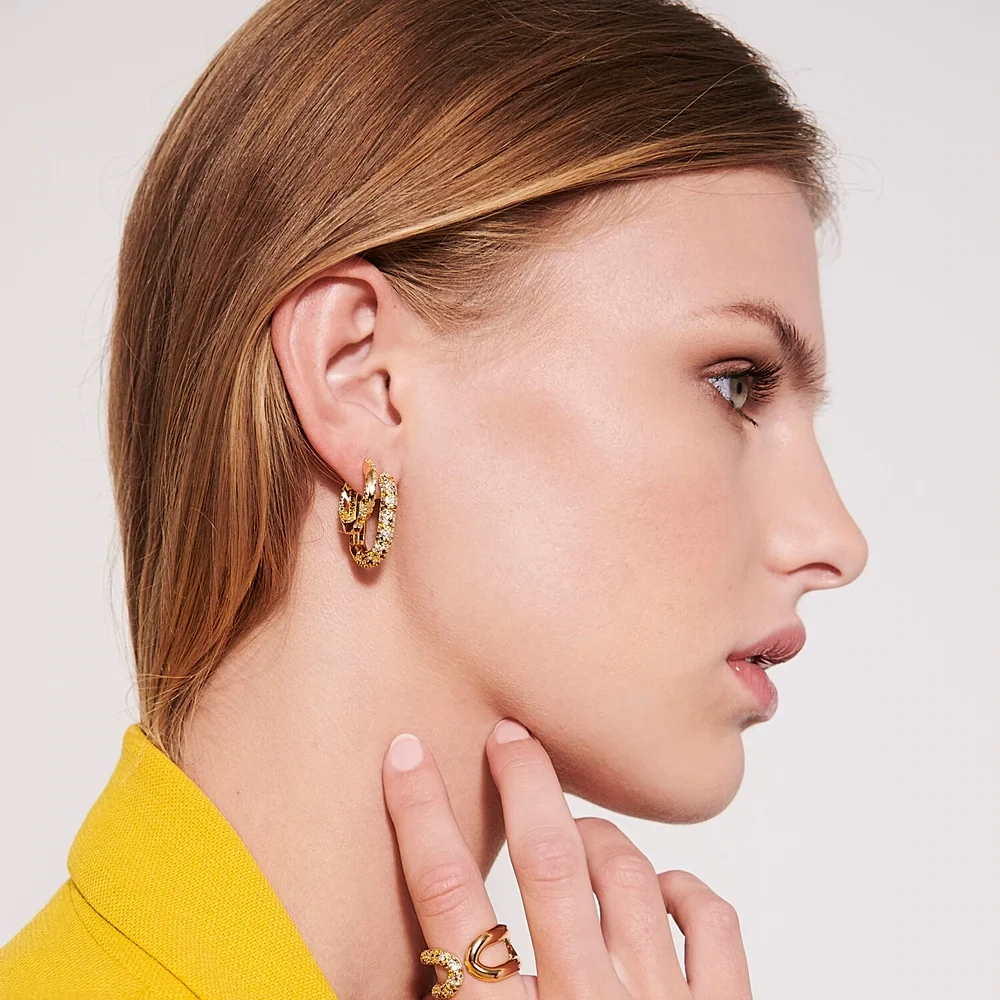 Sif Jakobs E62011-ACZ-SG Women’s Gold Multi-Colour CZ Capri Earrings