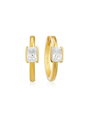 Sif Jakobs E42254 Women's Hoop Earrings w/ Square CZ