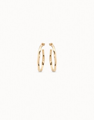 UNOde50 PEN0419ORO000 18kt Gold-Plated Hoop Earrings - Ohmmm..