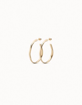 UNOde50 PEN0419ORO000 18kt Gold-Plated Hoop Earrings - Ohmmm..