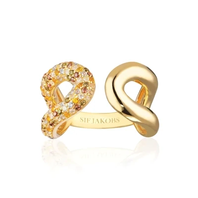 Sif Jakobs R62015-ACZ-SG Women’s Gold Multi-Colour CZ Ring
