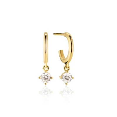 Sif Jakobs E42112-CZ-SG Women's Small Gold Dangle Earrings