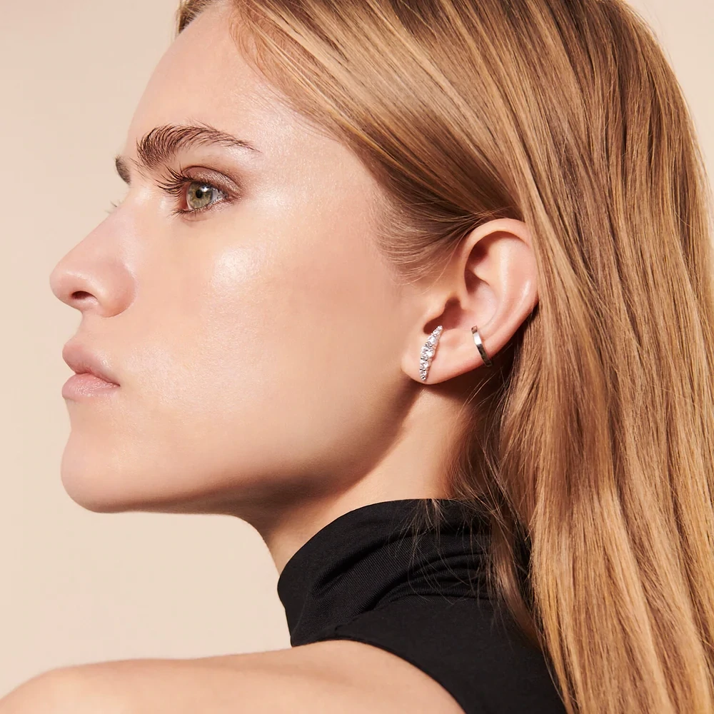 Sif Jakobs E42118-CZ-Short Sleeve Women's 925 Sterling Silver White Zirconia Belluno Earrings