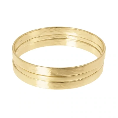 Etrusca WSET00657.YG Gold 3 Pc Bangle Set