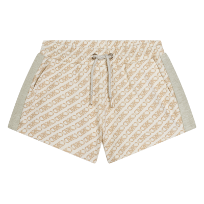 Michael Kors R30055 Girl's Mini Me Allover Logo Shorts/