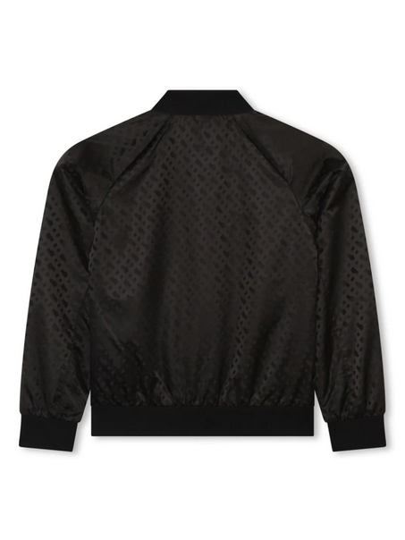 Hugo Boss J50739/09B Boy's Long Sleeve Mini Me Monogram Jacket – Black