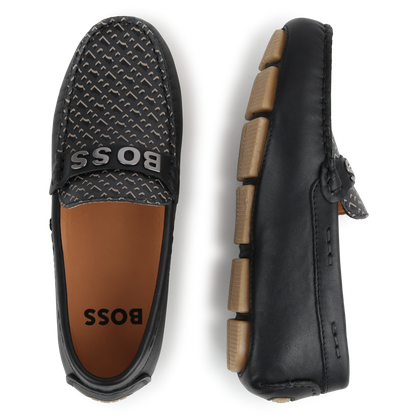 Hugo Boss J50852 Boy's Moccasin Shoes