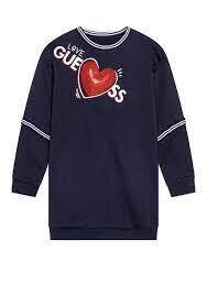 Guess K3YK21KA6R0 Girl’s Long Sleeve French Terry Dress