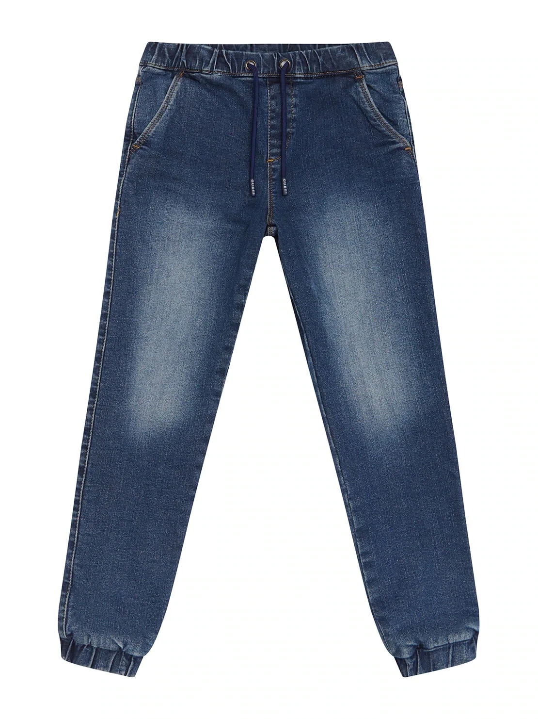 Guess N1BA04D4IN0 Boy s Denim Joggers w Lining DOUBLE ARM INDIGO