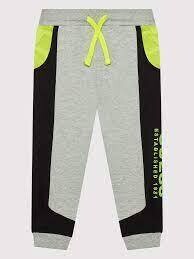 Guess N2YQ12KA6R0 Boy’s Joggers – Grey & Yellow Combo
