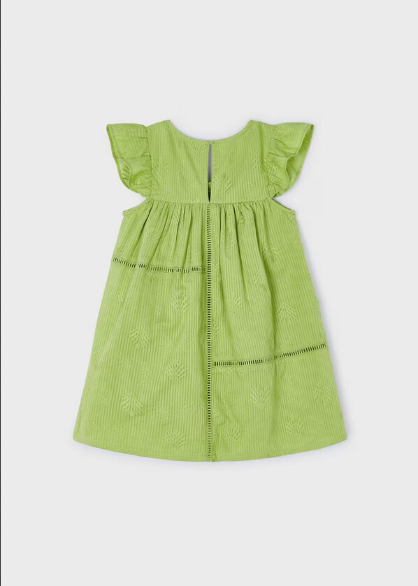 Mayoral 3930 Girl's Cap Sleeve Embroidered Dress
