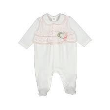 Mayoral 1705 Baby Girl's Long Sleeve Footed Dressy Onesie