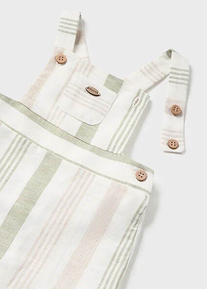 Mayoral 1637 Baby Boy's Short Sleeve Dressy T-Shirt & Overall Set 2PC
