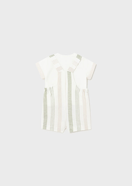 Mayoral 1637 Baby Boy's Short Sleeve Dressy T-Shirt & Overall Set 2PC