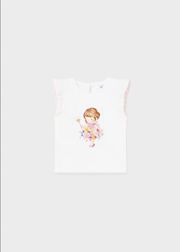 Mayoral 1005/1981 Baby Girl's Short Sleeve Fairy T-Shirt & Tulle Skirt Set 2PC