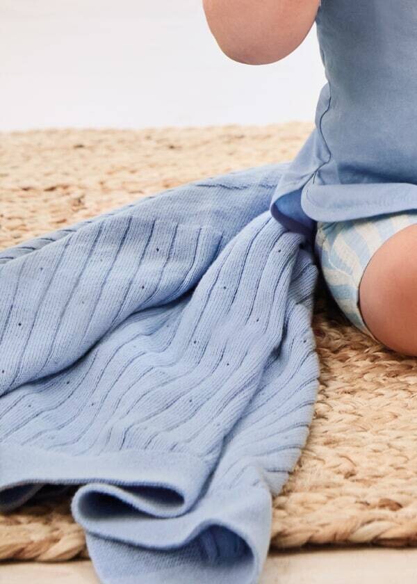 Mayoral 9392 Baby Boy's OS Knit Bunny Blanket – Niagara