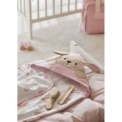 Mayoral 9462 Baby Girl's OS Hooded Bunny Bath Towel – Rosa Baby
