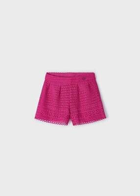 Mayoral 3908 Girl's Guipure Lace Shorts/