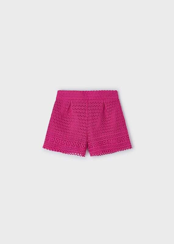 Mayoral 3908 Girl's Guipure Lace Shorts