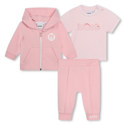 Boss J50813 Baby Girl's Tracksuit & Tee Set/