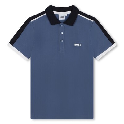 Boss J50766 Boy's Colour Block Short Sleeve Polo