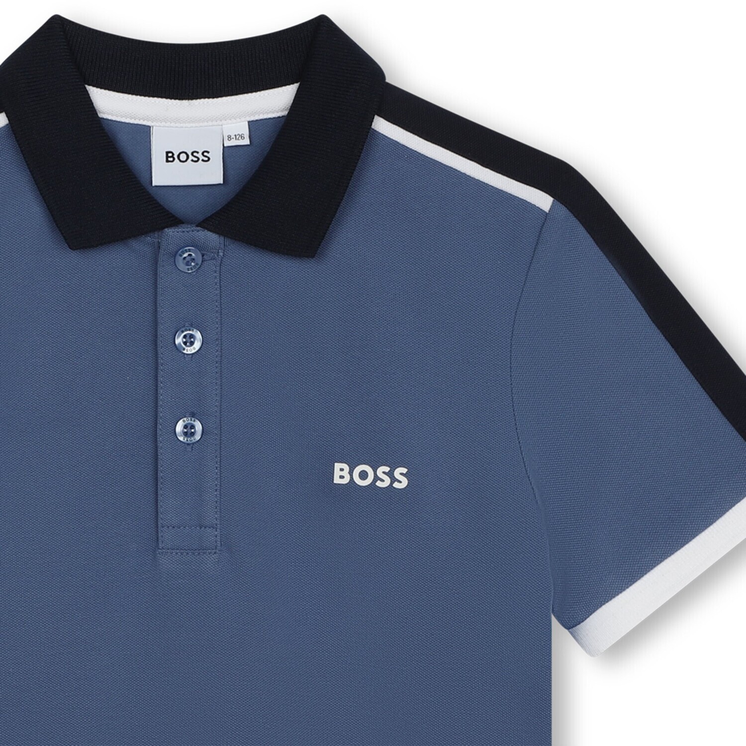 Boss J50766 Boy's Colour Block Short Sleeve Polo