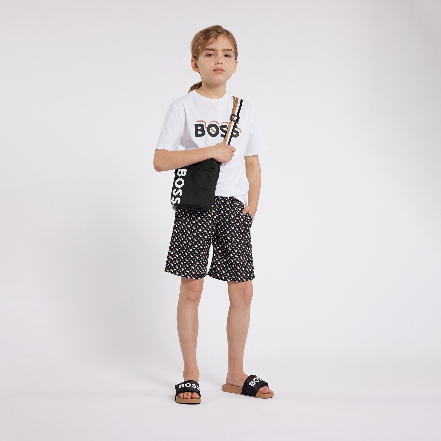 Boss J50723 Boy's Short Sleeve BOSS Logo T-Shirt