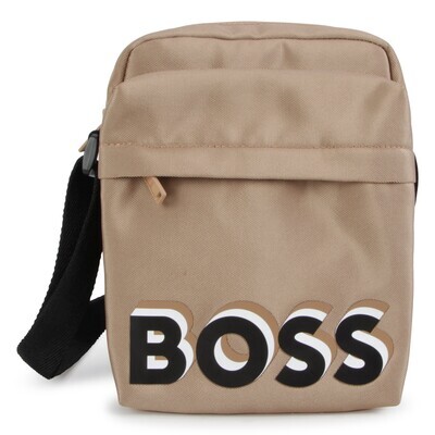 Hugo Boss J50986/269 Men's OS Boss Logo Satchel Bag/ STONE