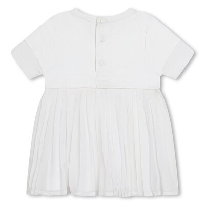 Hugo Boss J50811 Girl's Short Sleeve Pleated Dress
