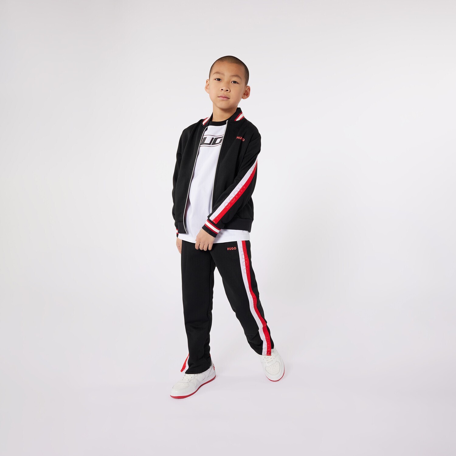 Hugo G00033 Boy's Long Sleeve Fancy Zip-Up Sweatshirt