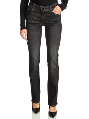 Guess W3BA15D52T3 Women's Mid Rise Sexy Straight Jeans/