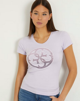 Guess W4GI29J1314 Women's Short Sleeve CN 4G Logo T-Shirt