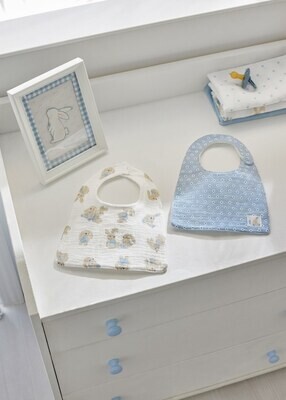 Mayoral 9409 Baby Boy's Gauze Bunny Bib