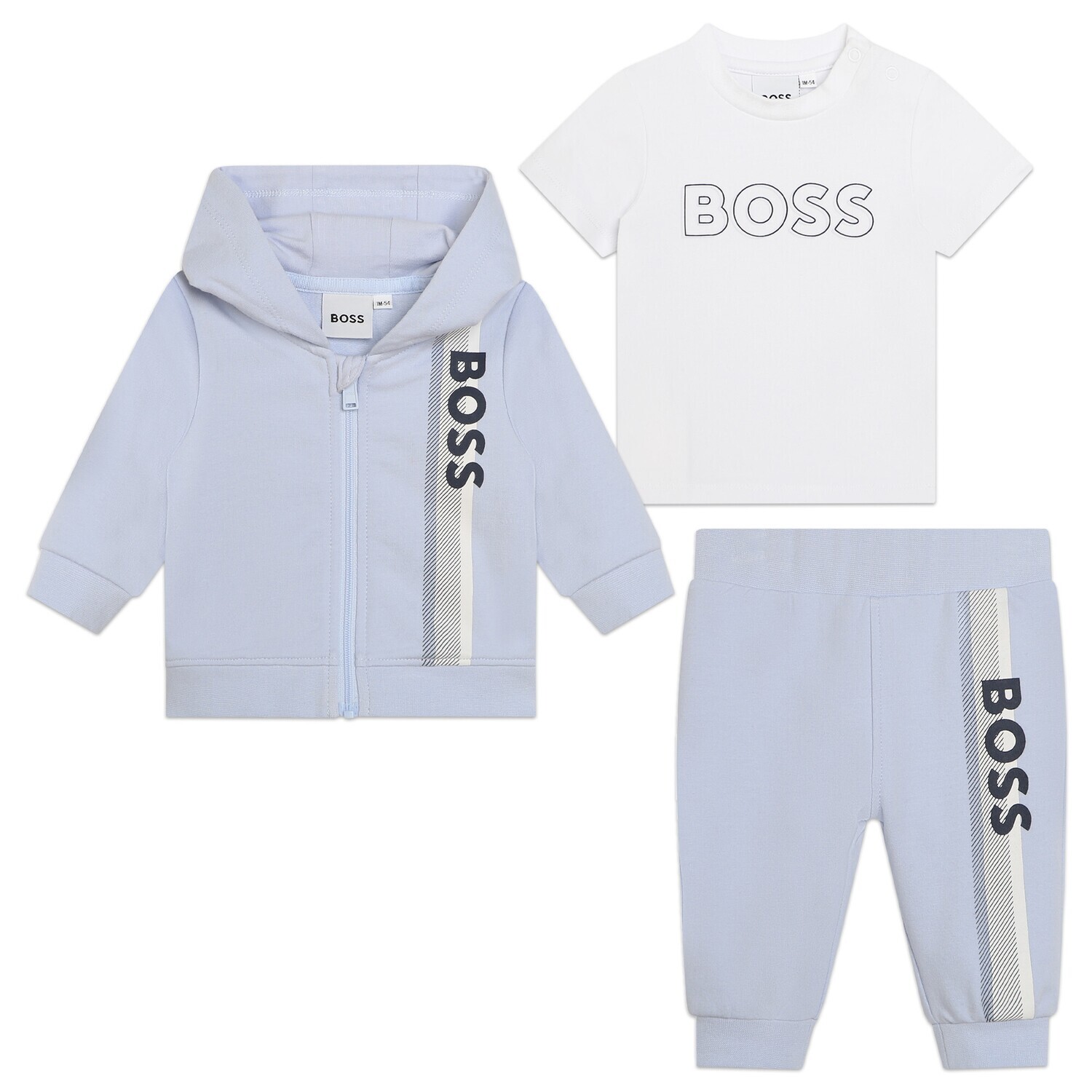 Boss J50784 Baby Boy's Sweats & Tee Set/, Color: NAVY, Size: 3M