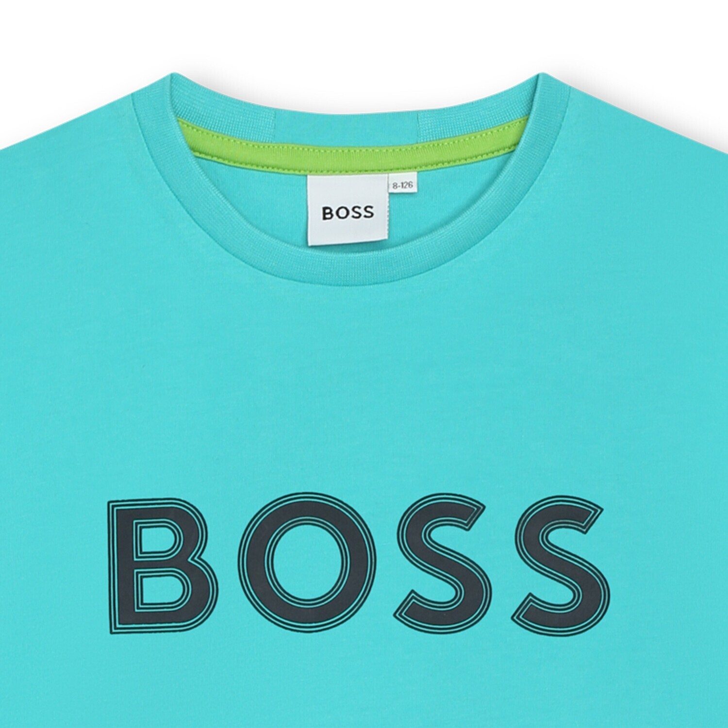 Hugo Boss J50771/043 Boy's Short Sleeve BOSS Logo T-Shirt – Flint Blue