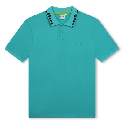 Hugo Boss J50761/043 Boy's Short Sleeve Basic Polo Shirt – Flint Blue
