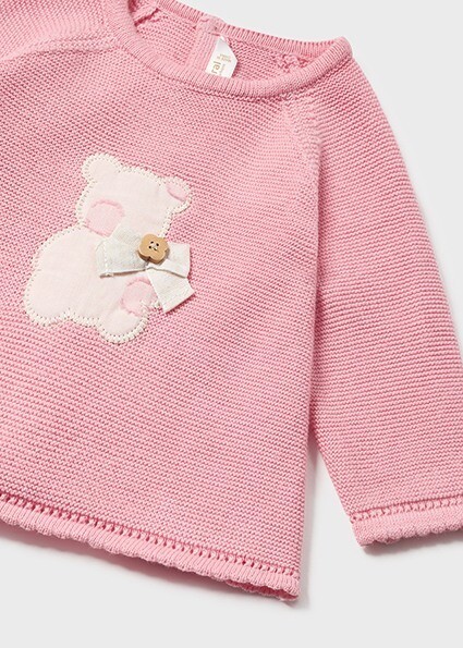 Mayoral 1528 Baby Girl's Long Sleeve Knit Top & Footed Pants Set 2PC