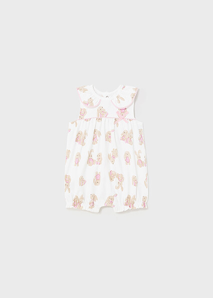 Mayoral 1706 baby girls ruffled and bows jumpsuits
