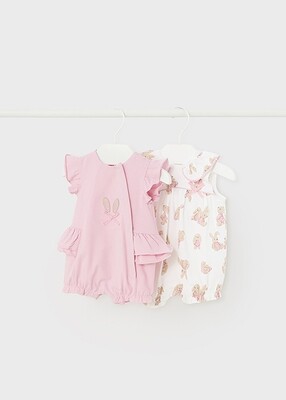 Mayoral 1706 baby girls ruffled and bows jumpsuits