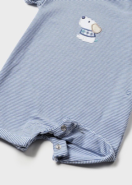 Mayoral 1722 Baby Boy's dog themed short sleeved jumpsuit
