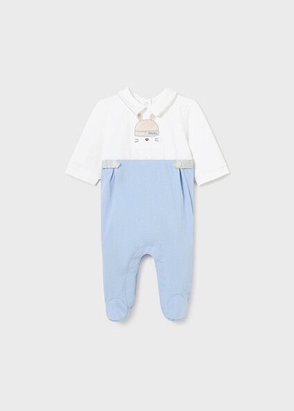 Mayoral 1725 Baby boys bunny ears and buttons sleepwear/ CIELO