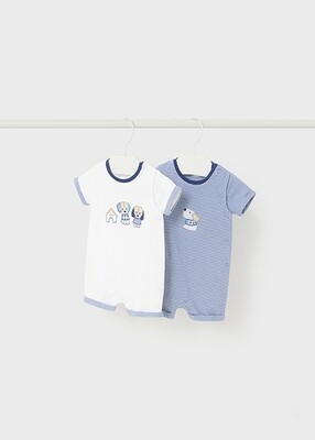 Mayoral 1722 Baby Boy's dog themed short sleeved jumpsuit