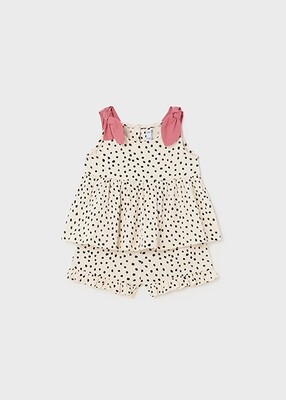 Mayoral 1228 Baby Girl's SL Bambula Top & Shorts Set 2PC