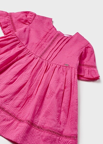 Mayoral 1912 Baby Girl's Short Sleeve Embroidered Dress