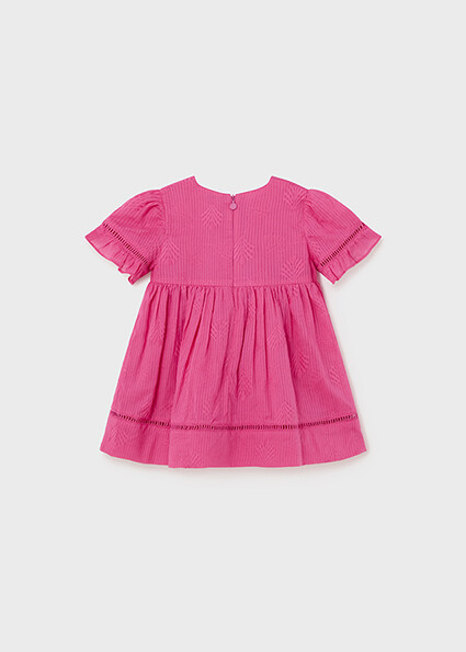 Mayoral 1912 Baby Girl's Short Sleeve Embroidered Dress