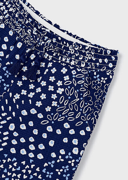 Mayoral 3535 Girl's Long Floral Print Trousers