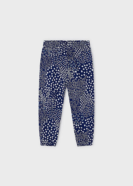 Mayoral 3535 Girl's Long Floral Print Trousers