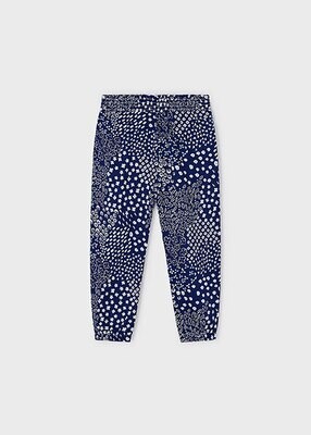 Mayoral 3535 Girl's Long Floral Print Trousers/