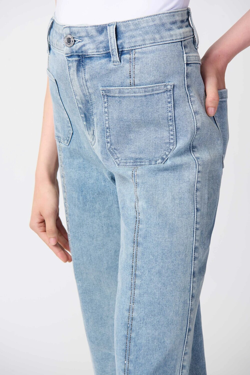 Joseph Rinkoff 241903 Women's Culotte Wide Leg Jeans – Vintage Blue