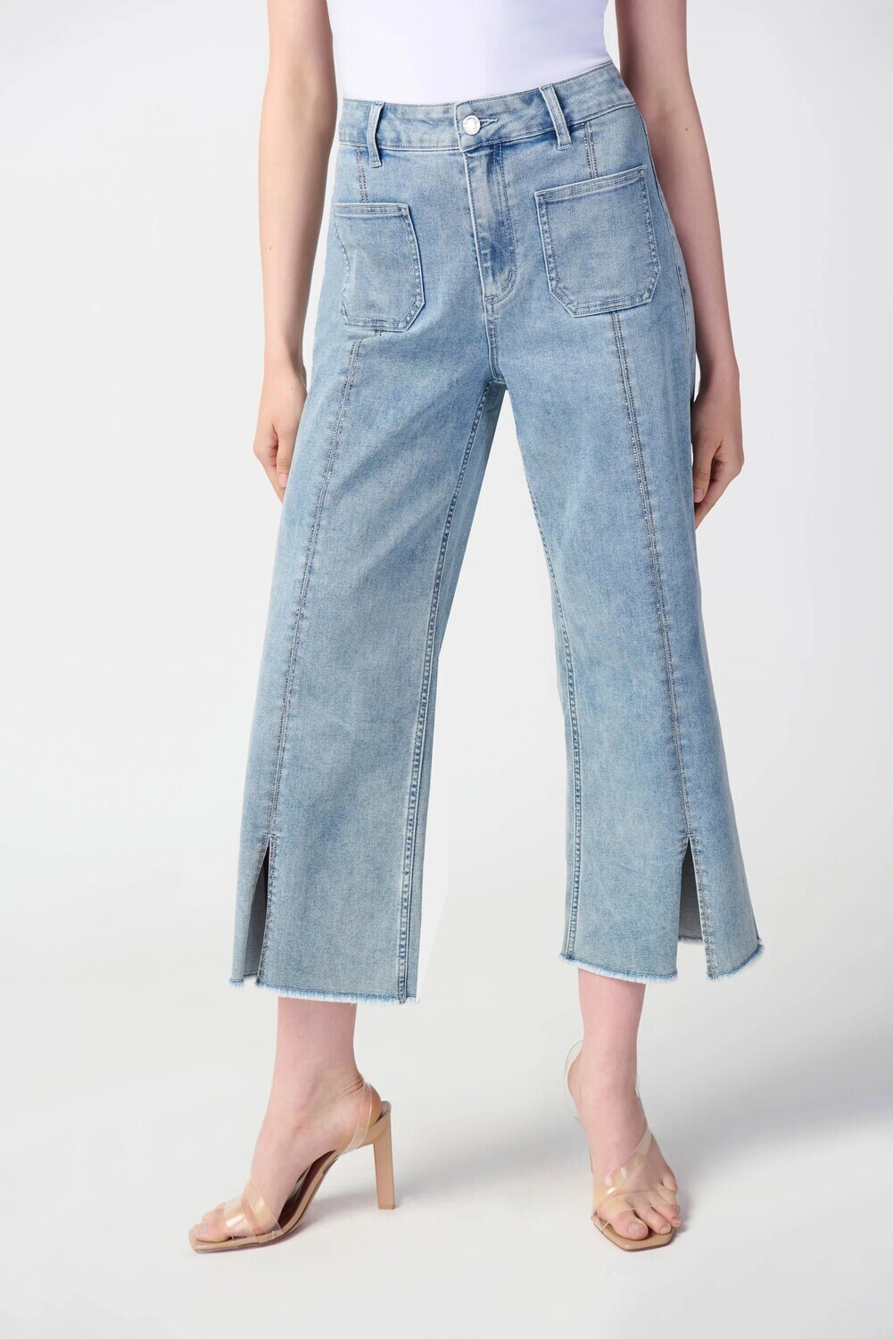 Joseph Rinkoff 241903 Women's Culotte Wide Leg Jeans – Vintage Blue